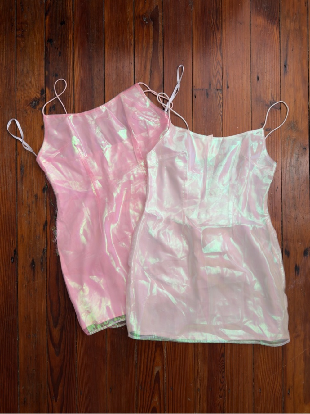 superdown Rosalind Irridescent Mini Dresses in Opal & Pink NWT *FLAW*